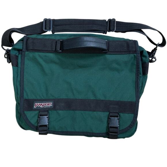Vintage 90s JanSport Bag Messenger Shoulder Computer Backpack Adjustable - Picture 1 of 10
